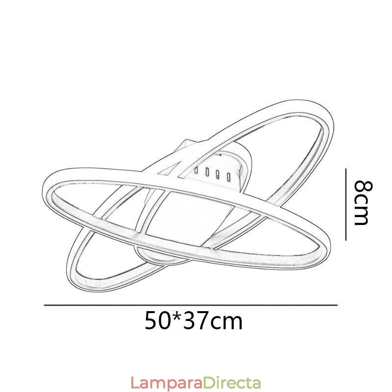 Lámpara de techo minimalista con diseño de planetas y montaje empotrado