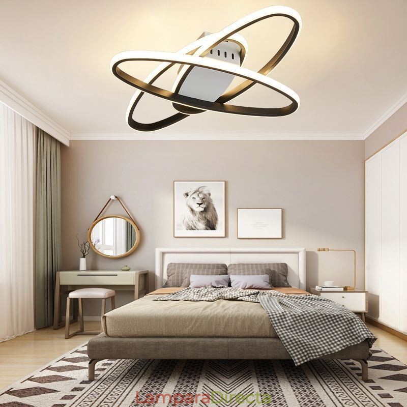 Lámpara de techo minimalista con diseño de planetas y montaje empotrado