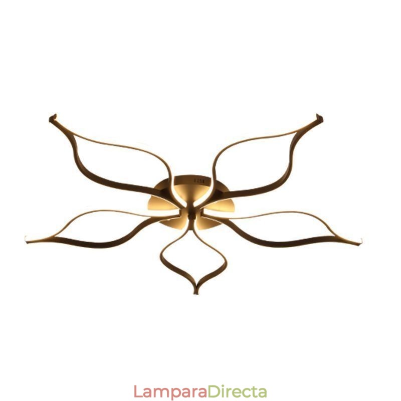 Lámpara de techo minimalista empotrada con diseño de flor de cinco hojas