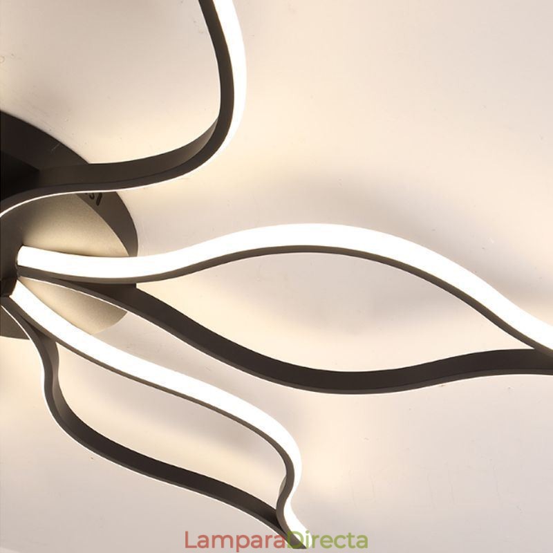 Lámpara de techo minimalista empotrada con diseño de flor de cinco hojas