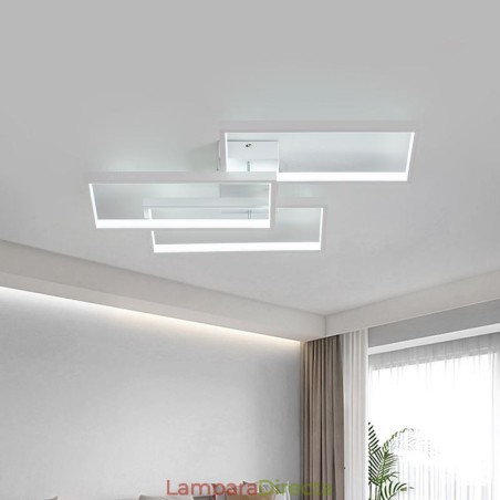 Lámpara de techo rectangular geométrica acrílica empotrada Lámpara de techo rectangular geométrica acrílica empotrada