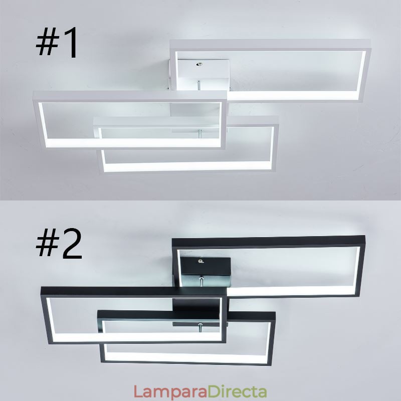 Lámpara de techo rectangular geométrica acrílica empotrada