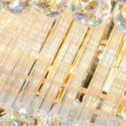 Lámpara de techo redonda de cristal con mando a distancia de 80 cm.
