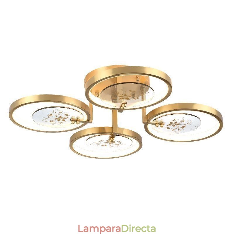 Lámpara de techo empotrada con impresión artística de cobre acrílico