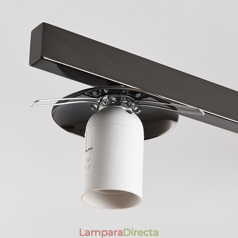 Lámpara de techo de hierro forjado creativa con montaje empotrado de vidrio nórdico