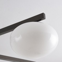 Lámpara de techo de hierro forjado creativa con montaje empotrado de vidrio nórdico