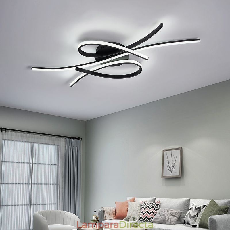 Lámpara de techo minimalista empotrada de aluminio con diseño de mariposa