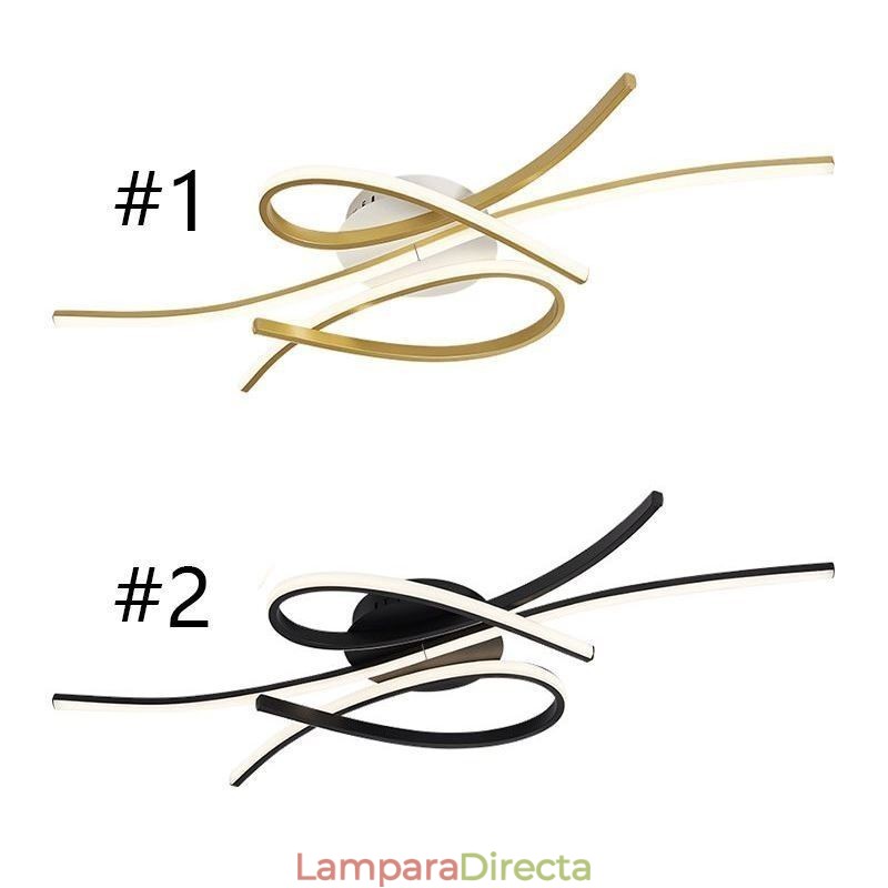 Lámpara de techo minimalista empotrada de aluminio con diseño de mariposa