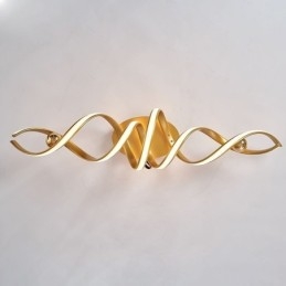Lámpara de techo moderna en espiral con diseño artístico de aluminio y montaje empotrado
