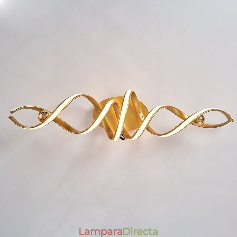 Lámpara de techo moderna en espiral con diseño artístico de aluminio y montaje empotrado