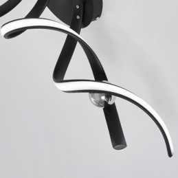 Lámpara de techo moderna en espiral con diseño artístico de aluminio y montaje empotrado