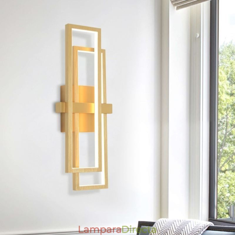 Lámpara de techo cuadrada geométrica minimalista de aluminio con montaje empotrado
