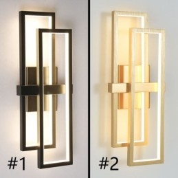 Lámpara de techo cuadrada geométrica minimalista de aluminio con montaje empotrado