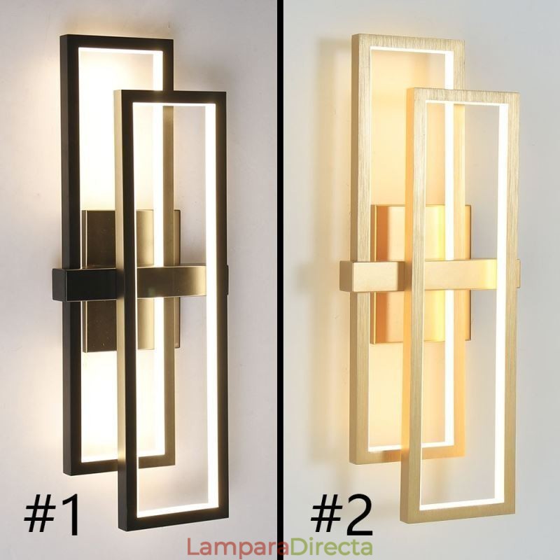 Lámpara de techo cuadrada geométrica minimalista de aluminio con montaje empotrado