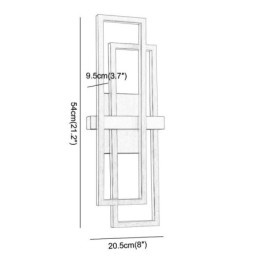 Lámpara de techo cuadrada geométrica minimalista de aluminio con montaje empotrado