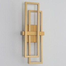 Lámpara de techo cuadrada geométrica minimalista de aluminio con montaje empotrado