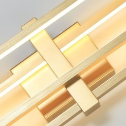 Lámpara de techo cuadrada geométrica minimalista de aluminio con montaje empotrado