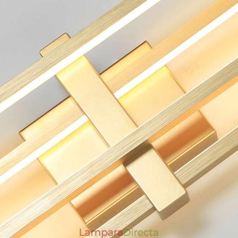 Lámpara de techo cuadrada geométrica minimalista de aluminio con montaje empotrado