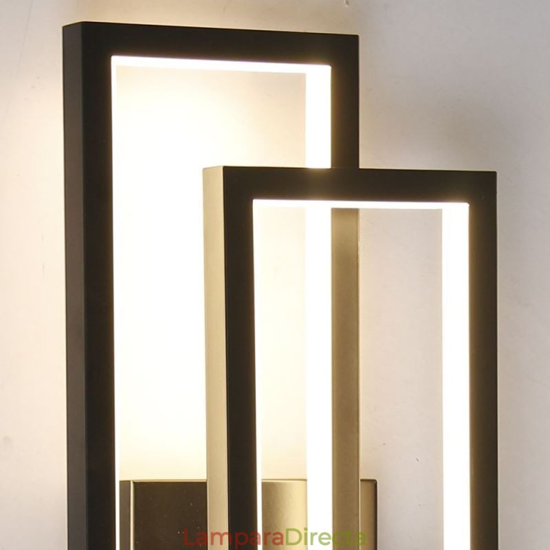 Lámpara de techo cuadrada geométrica minimalista de aluminio con montaje empotrado