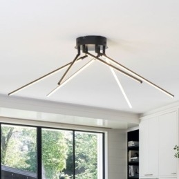 Lámpara de techo con diseño de molino de viento de aluminio con montaje empotrado creativo