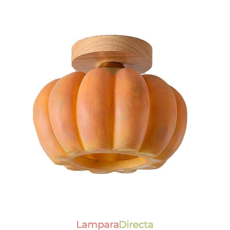 Lámparas de techo retro japonesas empotradas con forma de calabaza de un solo cabezal