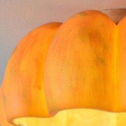 Lámparas de techo retro japonesas empotradas con forma de calabaza de un solo cabezal