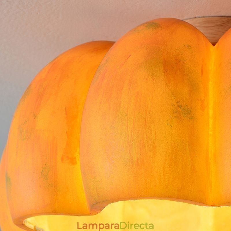 Lámparas de techo retro japonesas empotradas con forma de calabaza de un solo cabezal