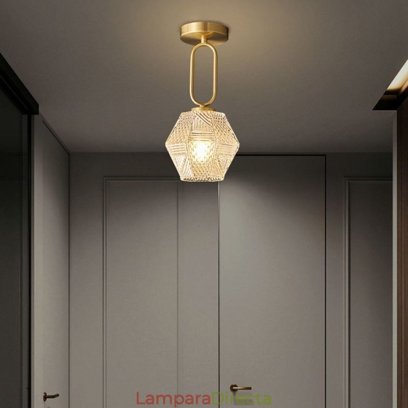 Lámpara de techo creativa de cristal empotrada moderna para el hogar