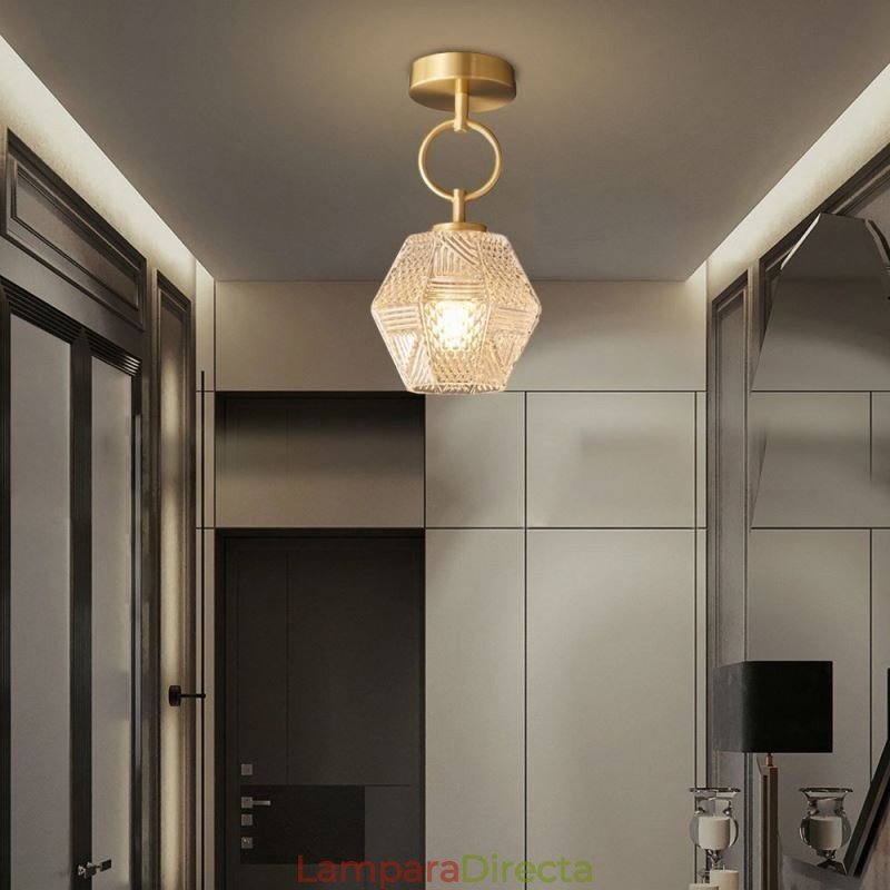 Lámpara de techo creativa de cristal empotrada moderna para el hogar