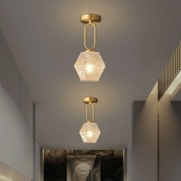 Lámpara de techo creativa de cristal empotrada moderna para el hogar