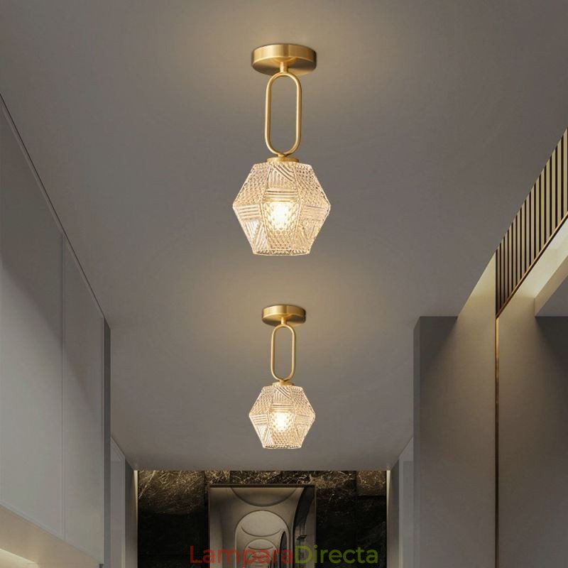 Lámpara de techo creativa de cristal empotrada moderna para el hogar