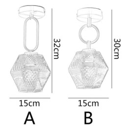 Lámpara de techo creativa de cristal empotrada moderna para el hogar
