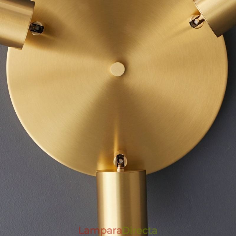 Lámpara de techo moderna de 3 luces, color negro dorado, con acabado en cobre, ideal para el hogar.