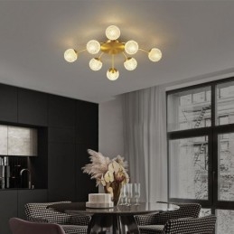 Lámpara de techo decorativa dorada empotrada moderna