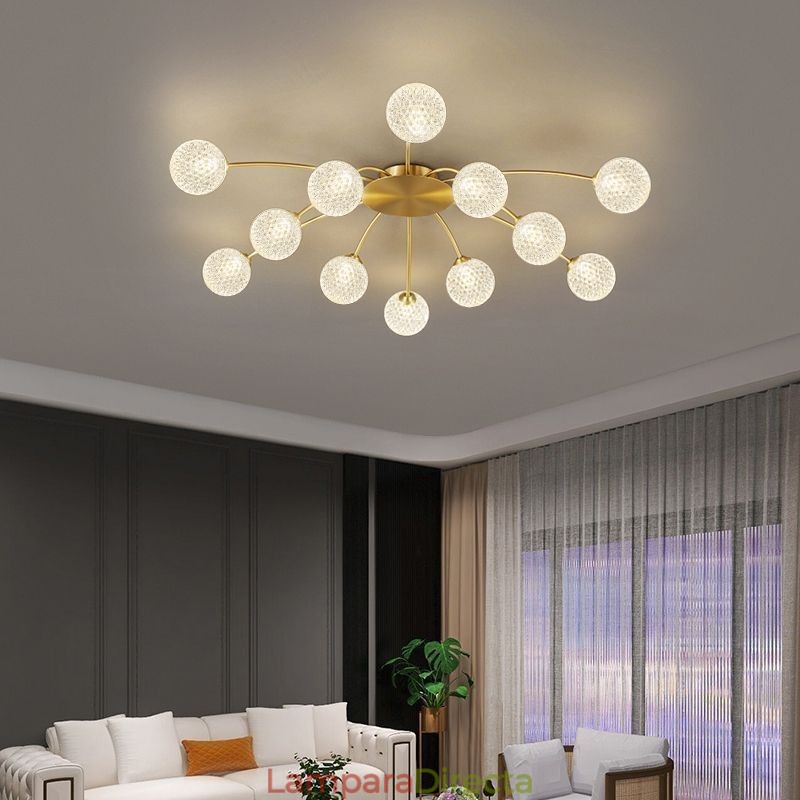 Lámpara de techo decorativa dorada empotrada moderna