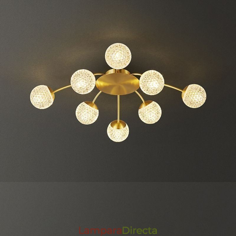Lámpara de techo decorativa dorada empotrada moderna