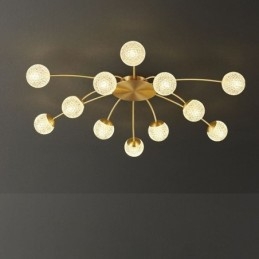 Lámpara de techo decorativa dorada empotrada moderna