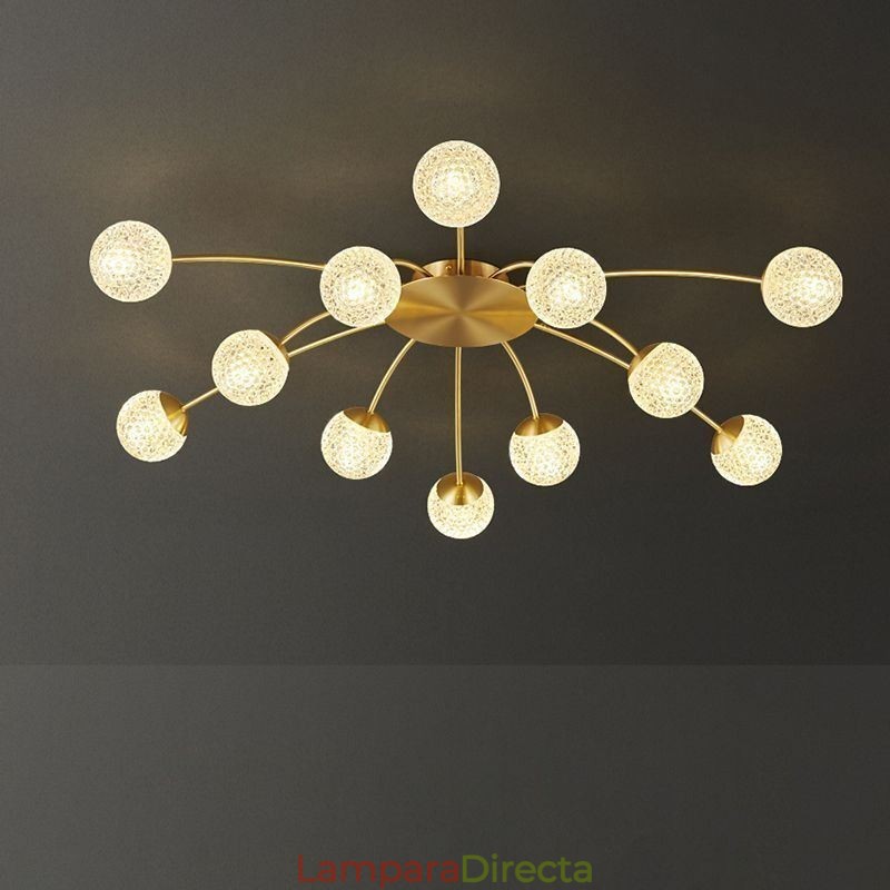 Lámpara de techo decorativa dorada empotrada moderna