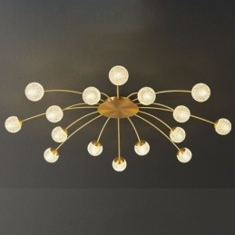 Lámpara de techo decorativa dorada empotrada moderna