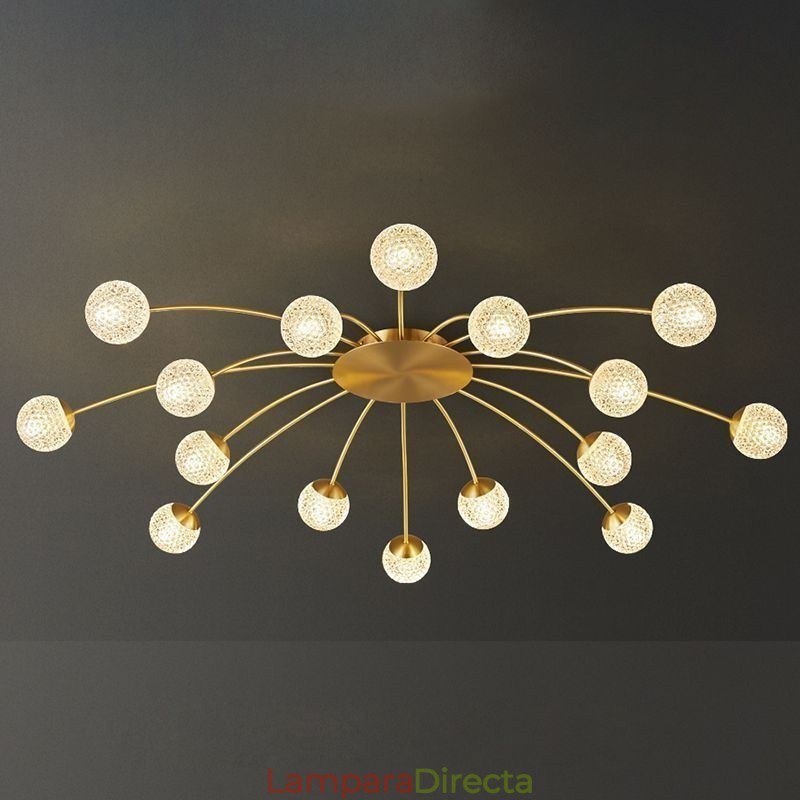 Lámpara de techo decorativa dorada empotrada moderna
