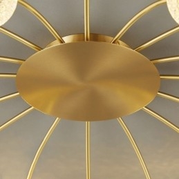 Lámpara de techo decorativa dorada empotrada moderna