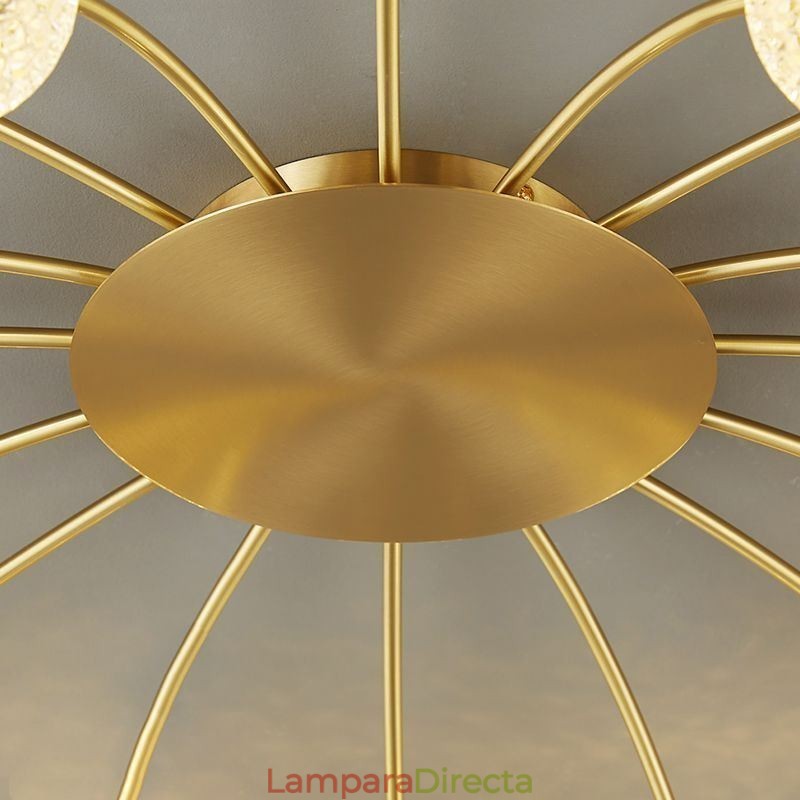 Lámpara de techo decorativa dorada empotrada moderna
