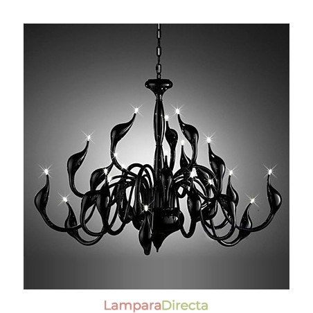 Lámpara de araña moderna de 24 luces G4 con pintura negra Lámpara de araña moderna de 24 luces G4 con pintura negra