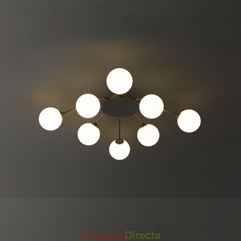 Lámpara de techo decorativa moderna empotrada negra