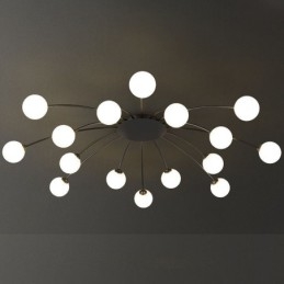 Lámpara de techo decorativa moderna empotrada negra
