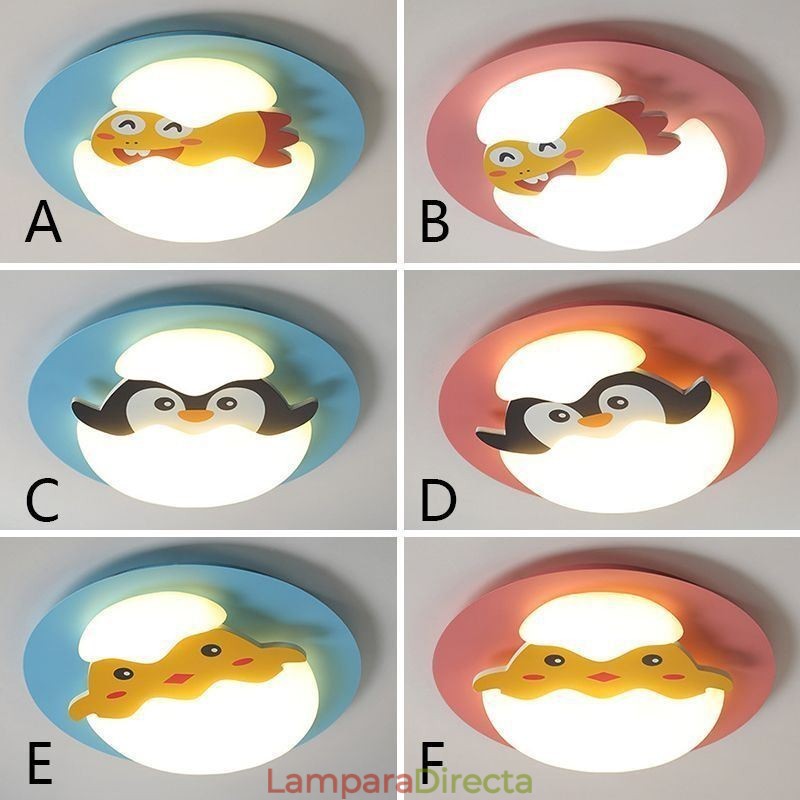 Lámpara de techo decorativa moderna con diseño de dibujos animados