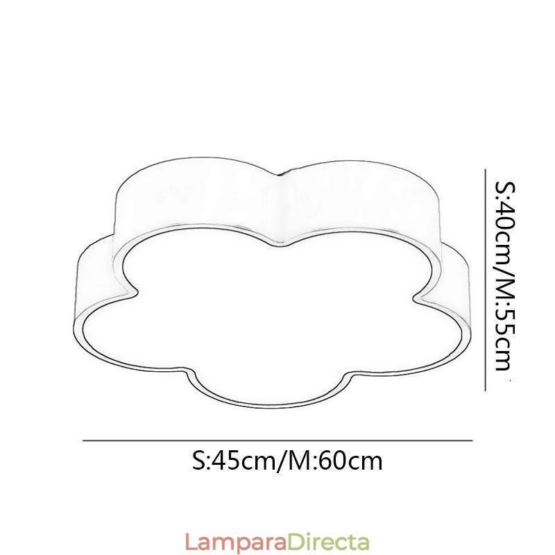 Lámpara de techo moderna de dibujos animados con diseño de flores empotrada