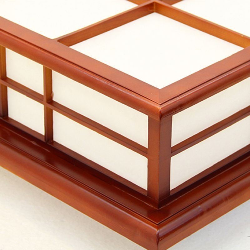 Lámpara de techo de estilo retro de madera empotrada