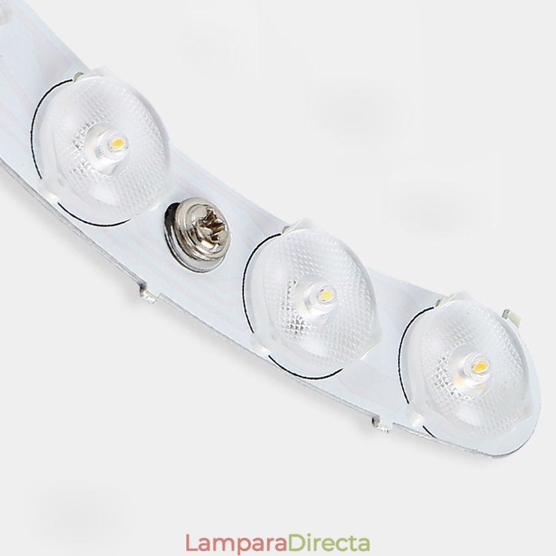 Lámpara de techo moderna de madera acrílica redonda