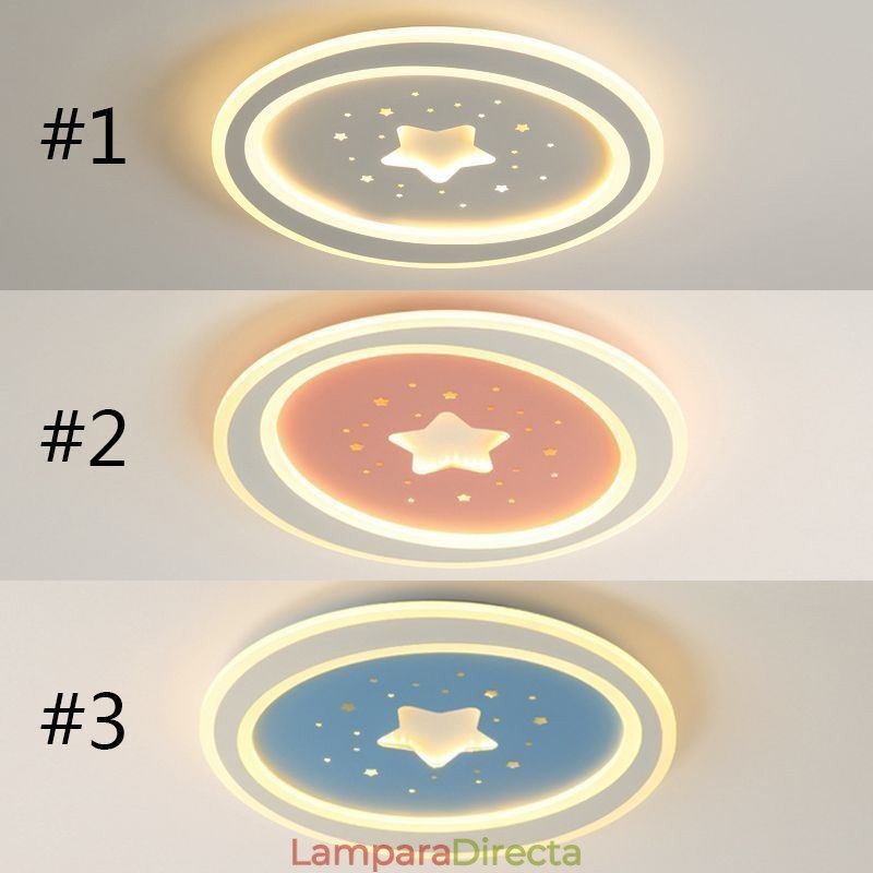 Lámpara de techo empotrada con forma de estrella